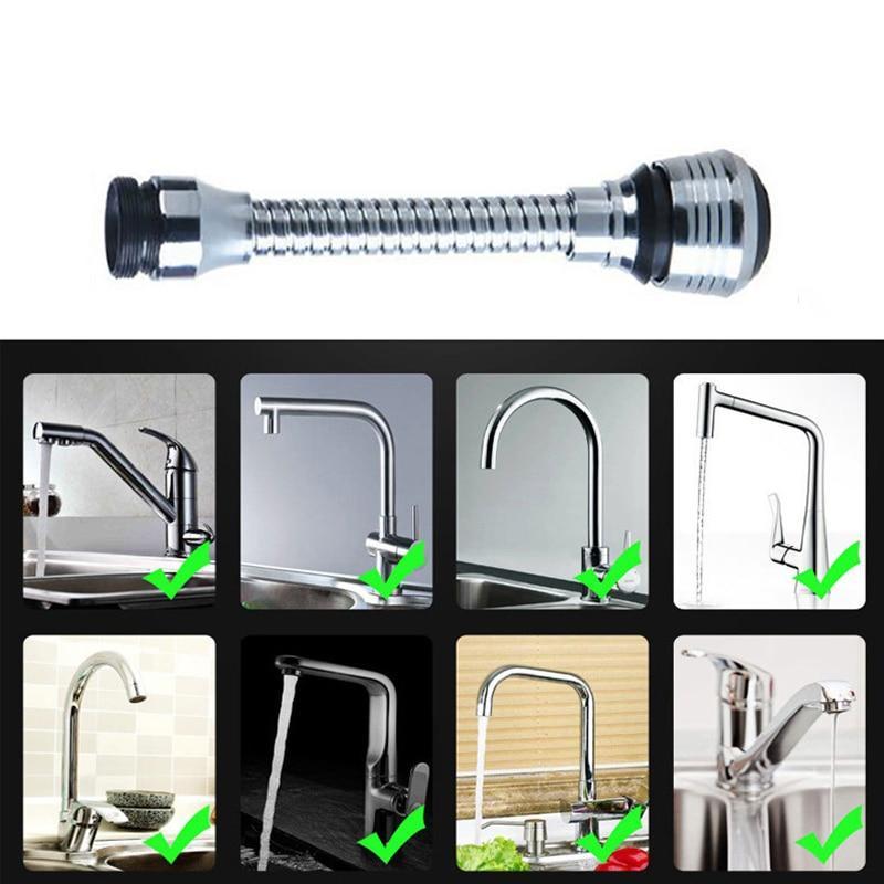 Kitchen Gadgets 2 Modes 360 Rotatable Bubbler High Pressure Faucet Extender Water Saving Bathroom Kitchen Accessories Supplies