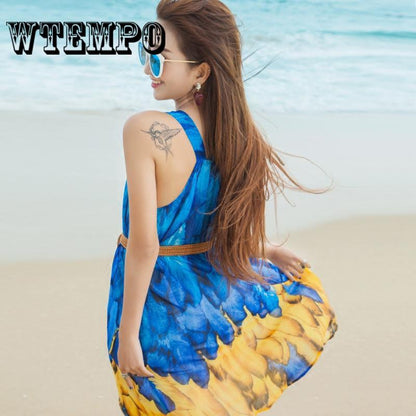 Brand Large Size Sleeveless Top Flower Digital Printing Strap Vest