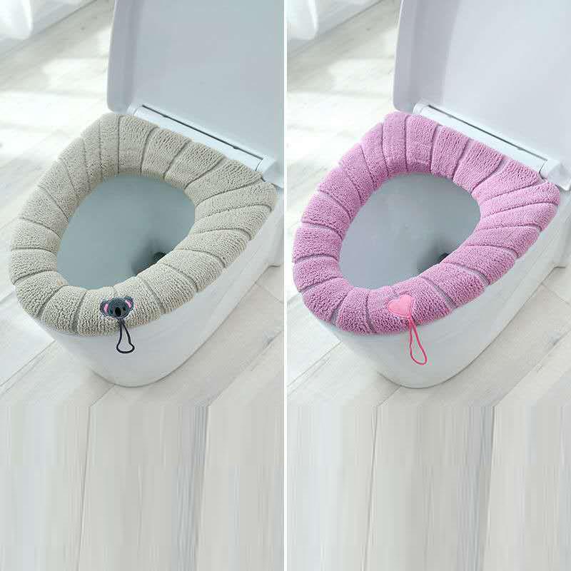 Two Pieces of Universal Toilet Seat Cushion Household Toilet Cover Cushion Thickened In Winter Toilet Cover Toilet Ring Cushion Washable