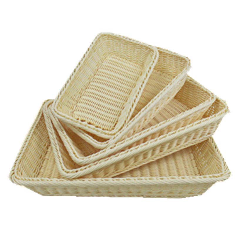 Simulation Vine Fruit Basket Bread Basket Supermarket Display Box Living Room Storage Basket Home Decoration