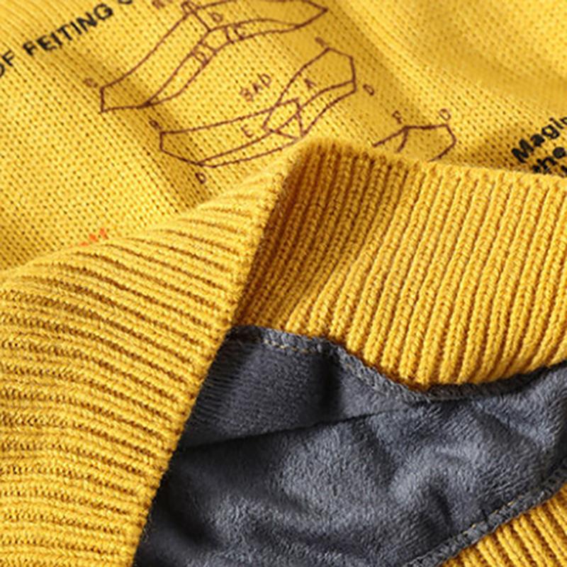 Winter Plus Velvet Thick Men's Sweatshirts Korean Casual Pullover Loose Warm Sweater Youth Sweater