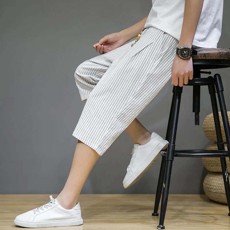 Men's Shorts Summer Thin 7-point Pants Outer Beach Pants Casual Cropped Pants