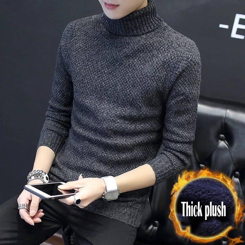 Pullover Men Sweaters 2019 Autumn Winter Wool Slim Fit Sweater Men Casual Turleneck Pull Jumper Men