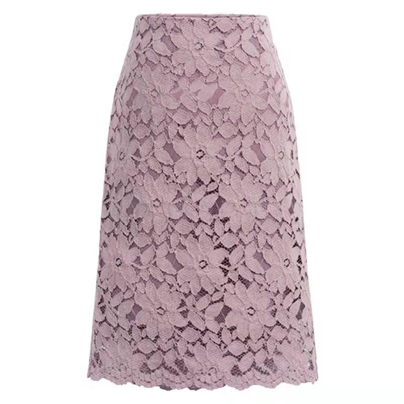 Women Skirt Summer Lace Elegant Office Skirts Womens Pencil Bandage Skirt for Women Skirts Knee-length High Waist