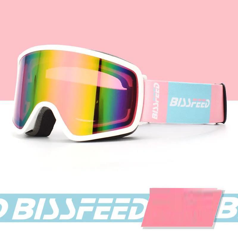 Double-layer Ski Goggles Anti-fog Card Myopia Ski Goggles Goggles Men and Women Adult Snow Protection Windproof Outdoor Equipment