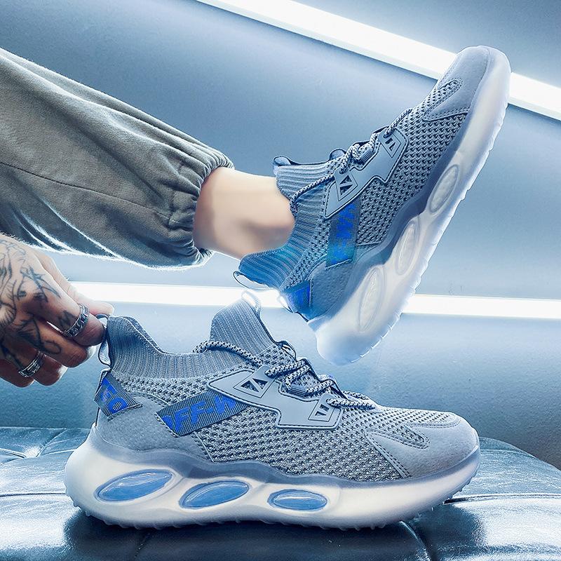 Spring and Autumn Men's Shoes Lightweight Breathable Casual Sports Shoes Thick Sole Shoes Men
