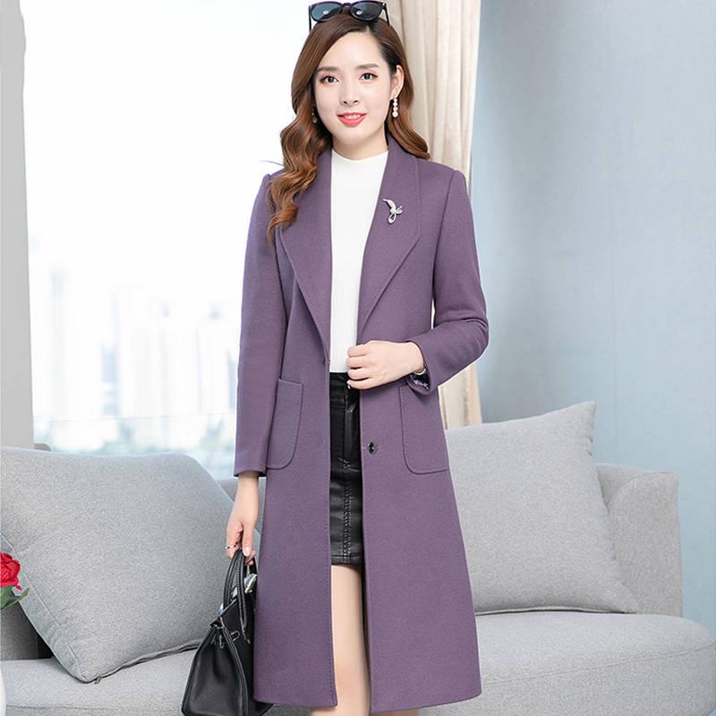 Women Overcoat Autumn Jacket Casual Women Fashion Long Woolen Coat Slim Female Winter Wool Coats