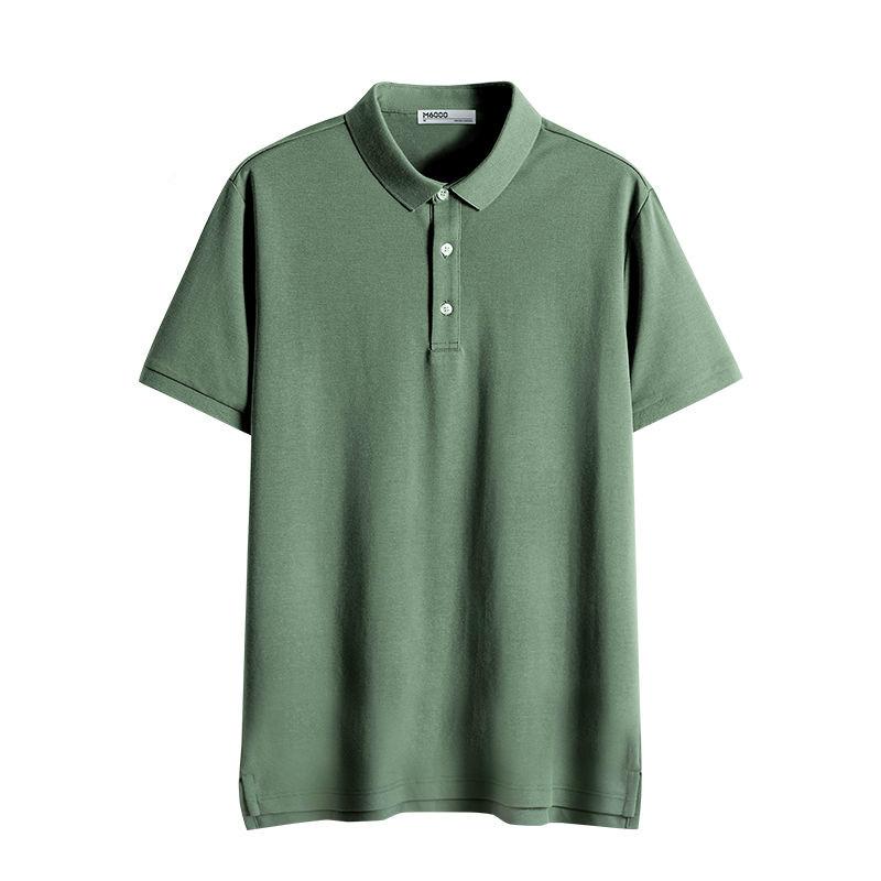 Men's   Shirt Quality Assurance Loose Short Sleeve T-Shirt Summer Hem Split Half Sleeve Lapel T-Shirt Clothes Men