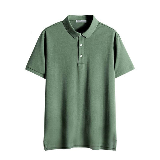Men's   Shirt Quality Assurance Loose Short Sleeve T-Shirt Summer Hem Split Half Sleeve Lapel T-Shirt Clothes Men