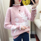 Large Size Sweater Round Neck Sweater Cashmere Warm Sweater Winter Ladies Sweater Long Sleeves