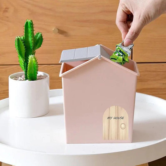 Creative Desktop Net Red Trash Can Girl Heart Mini Storage Box Table Cute Coffee Table Car Bedroom Trash Can