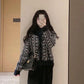 Retro Casual Round Neck Sweater Women's Cardigan Outer Wear Autumn  Winter Long-sleeved Loose Knit Top