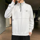 Half Zipper Sweater Men's Pullover Stand-up Collar Autumn and Winter Casual Sportswear Korean Style Trendy Sweater