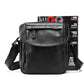 Business Briefcase Men Black Leather Large-capacity Anti-theft Shoulder Computer Mobile Phone Bag