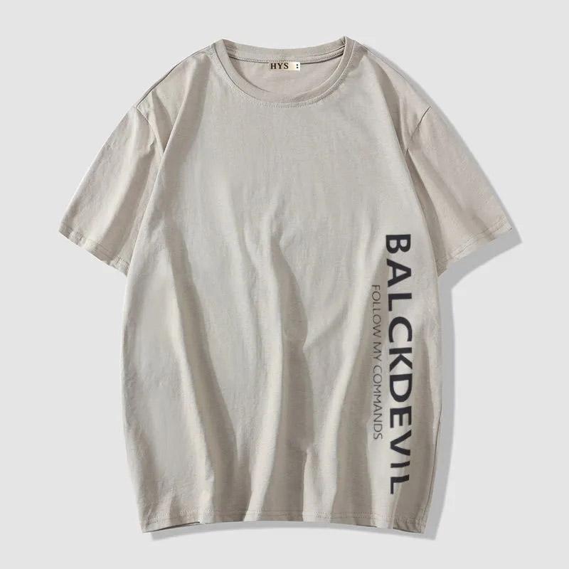 Men's Short Sleeve T-Shirt Summer Trend Loose Bottoming Shirt Clothes T-Shirt Large Size Teen Men's Shirt