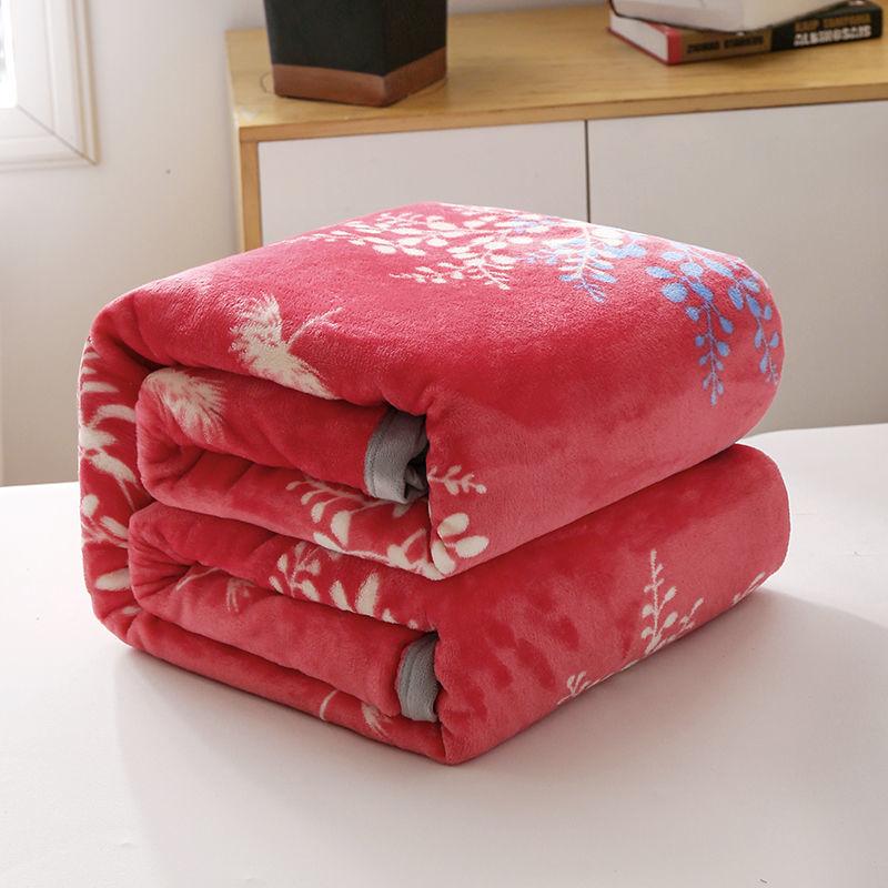 Skin-friendly Thick Summer Blanket Coral Fleece Blanket Flannel Bed Sheet Person Dormitory Student Office Nap Blanket