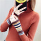 Pofulove turtleneck sweater women plus velvet thick autumn and winter new warm knitted base shirt long sleeve shirt