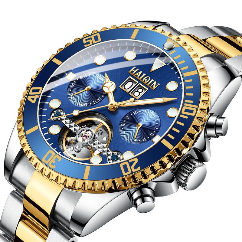 Luxury Brand Automatic Machinery Watches Men Waterproof Business Watch Men Quartz Clock Man