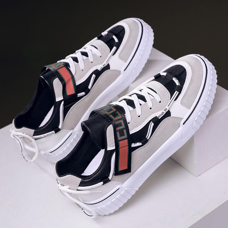 Men's casual Fashion print sneakers color matching casual shoes for men Flat non-slip color sneakers