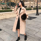 Fashion 2019 Fall /Autumn Casual Double Breasted Long Trench Coat with Belt Chic Female Windbreaker