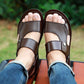 Men's Leather Sandals Summer Non-slip Leisure Business Beach Shoes Sandals and Slippers Thick Sole