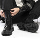 British Style Fashion Trend Martin Boots Men's High-top Shoes Korean Leather Boots All-match High School Boots for Students