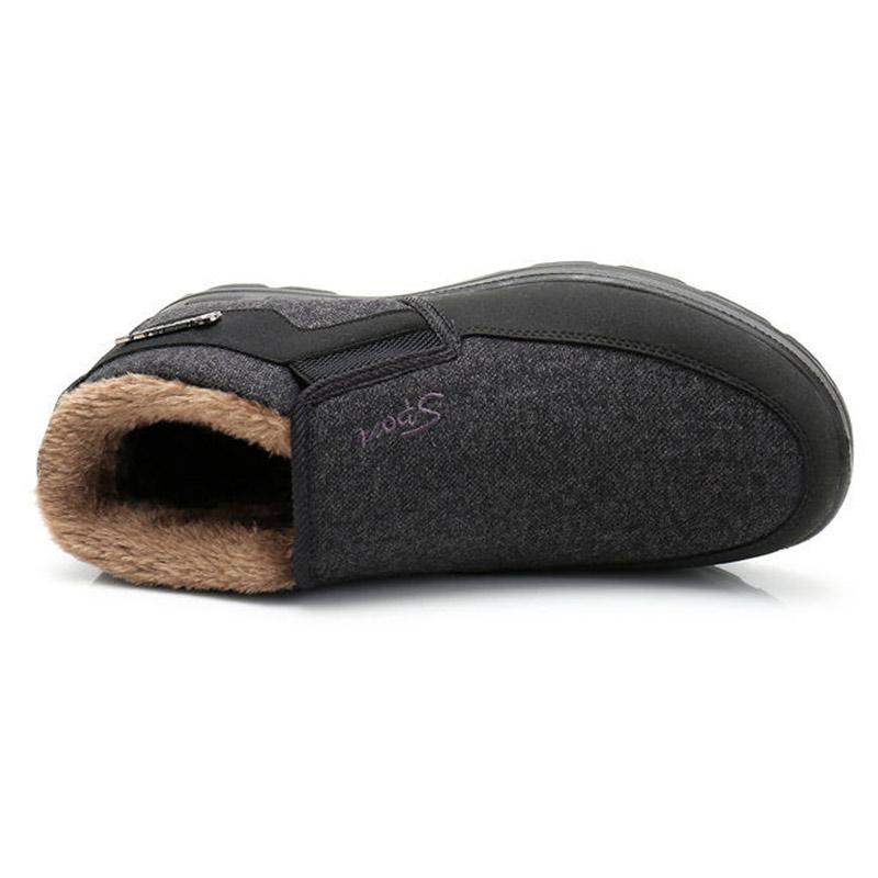 Winter Men's Cotton Shoes with Velvet To Keep Warm In Cold Weather Snow Boots