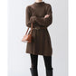 Lady Knittes Dress Autumn Winter Sweater Tops  Loose Lazy Women Knit Skirt Short Dress Base Dress
