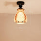 Chinese Chandelier Balcony Lantern Chandelier Creative Restaurant Chafing Dish Shop Ceramic Lamp
