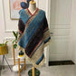 Ladies Ethnic Style Shawl Spring Autumn Striped Shawl Colorful Loose Coat Wild Bat-shaped Knitted Tassel Cloak Shawl Multifunctional Scarf Shawl