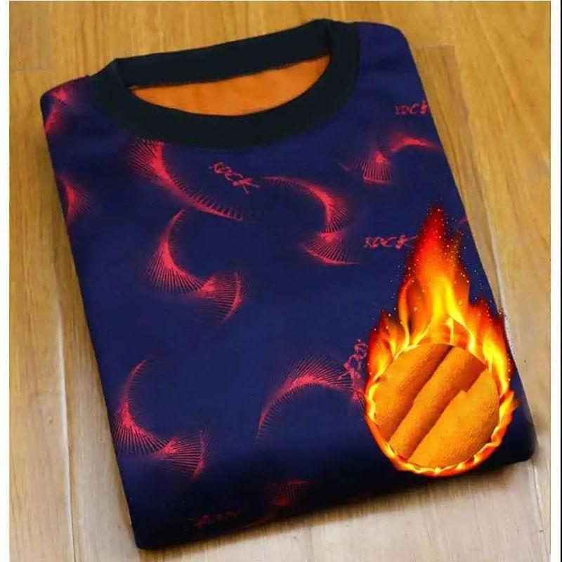Autumn and Winter Warm Sweater Plus Velvet Thick Round Neck Bottoming Shirt Loose Large Size Pullover Sweater Suitable for Middle-aged and Elderly