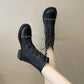 Thick-heeled Martin Boots Women's 2021 Summer British Style Retro Round Toe Short Boots Metal Chain Motorcycle Boots