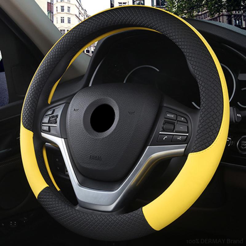 Universal Car Steering Wheel Cover Skid Proof Auto Steering Wheel Cover Leather Protect Cover