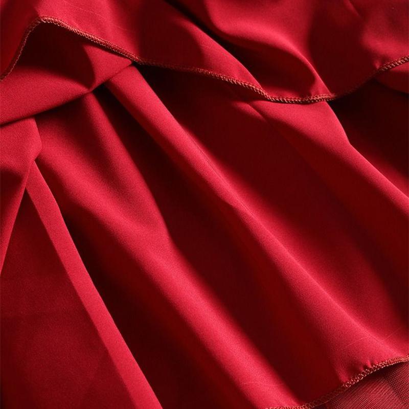 Half-length Skirt with Belt Female Autumn and Winter Mid-length A-line Pleated Skirt Fairy Mesh Drape Skirt