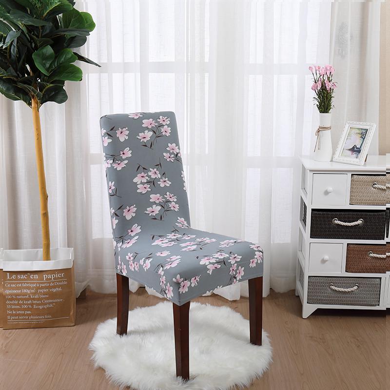 Removable Print Chair Cover Banquet Dining Room Seat Protector Stretch Dining Chair Cover Home Decor