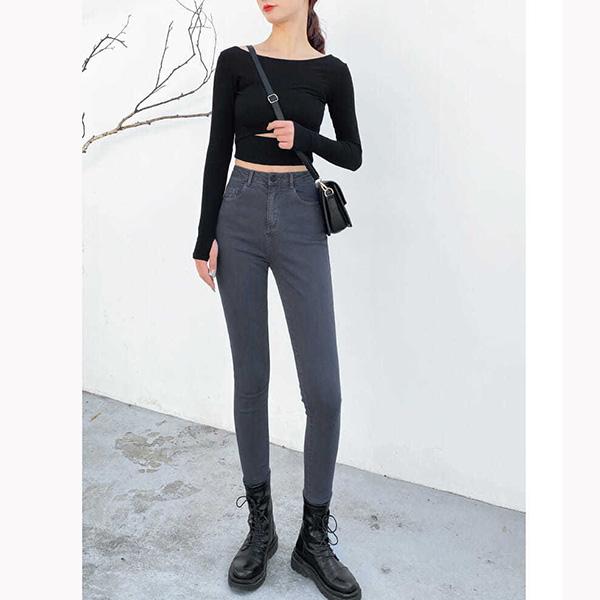 Plus Size Elastic Jeans Women's Skinny High Waist Slim Denim Trousers Spring and Summer Hip Lift Pencil Denim Pants