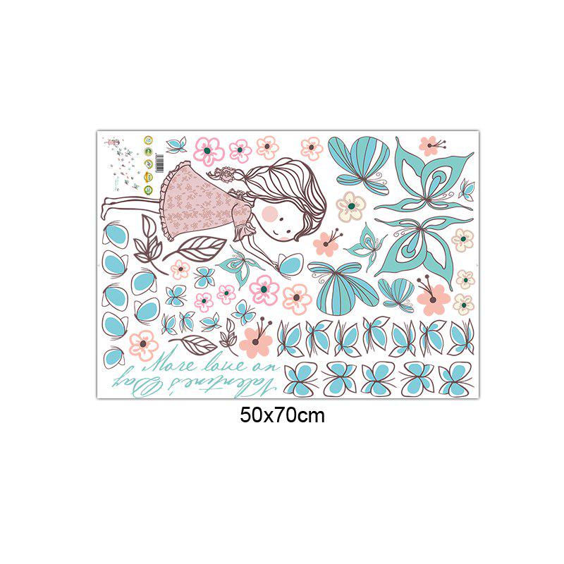 [Wall sticker] DIY cartoon butterfly wall stickers flowers beautiful girls wall decals kids rooms be