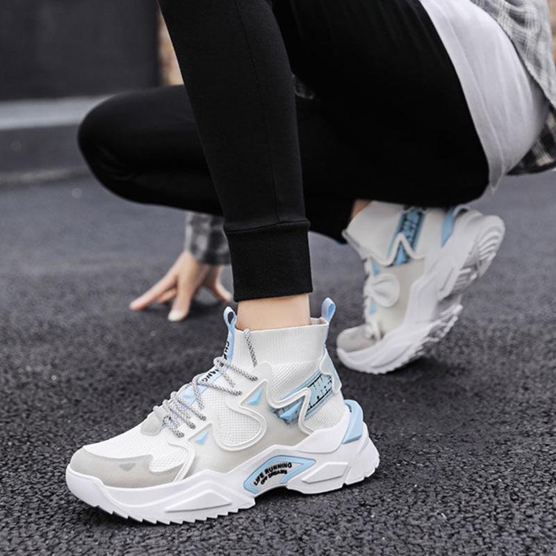 Men's Height-increasing Shoes Trendy High Top Men's Tennis Shoes All-match Sports Leisure Student Basketball Shoes