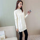 Autumn and Winter Sweater Mid-length Loose Padded Bottoming Shirt Half High Neck Large Size Fashionable Women's Jacket