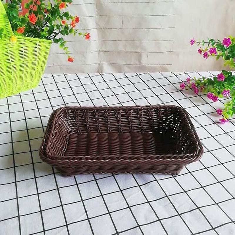 Simulation Vine Fruit Basket Bread Basket Supermarket Display Box Living Room Storage Basket Home Decoration