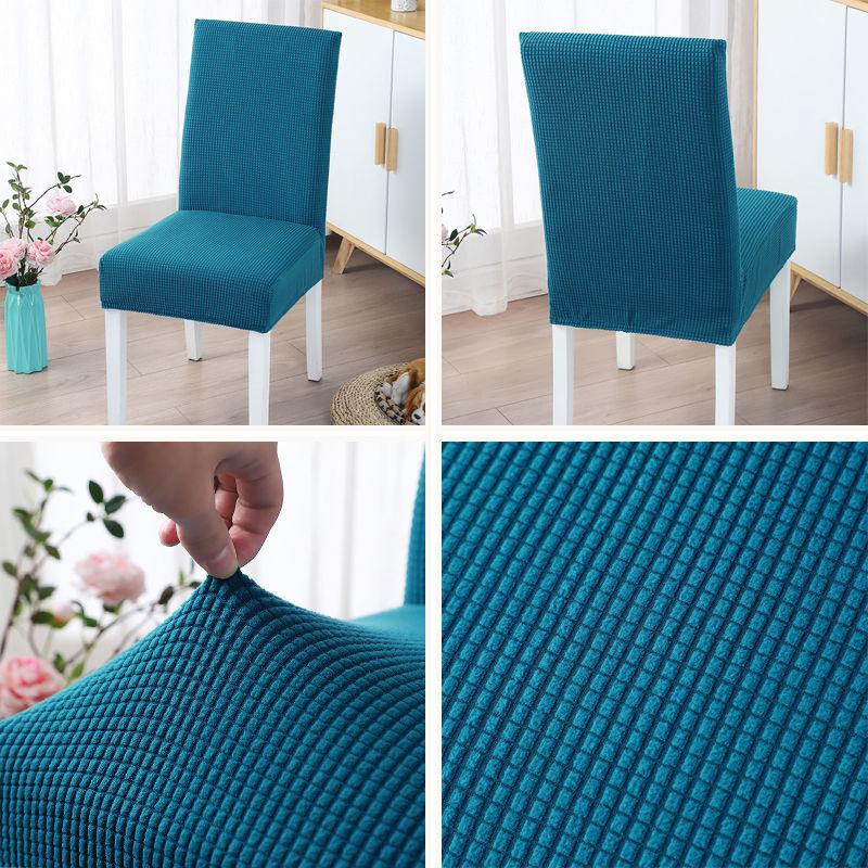 1/2/4/6Pcs Velvet Extensible Dining Chair Cover Spandex Slipcover  for Chairs Kitchen Dining Room Chair Covers Elastic Stretch