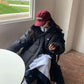 Down Jacket Winter Ladies Fashion Korean Thick Warmth In The Long Section Over The Knee Large Size Cotton Jacket