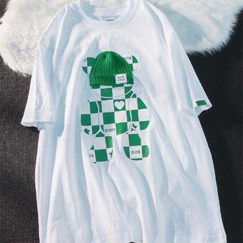 Short-sleeved T-shirt Women's Design Sense Niche Bear Short-sleeved T-shirt Women's Thin Tops Tide Brand Ins Loose T-shirt
