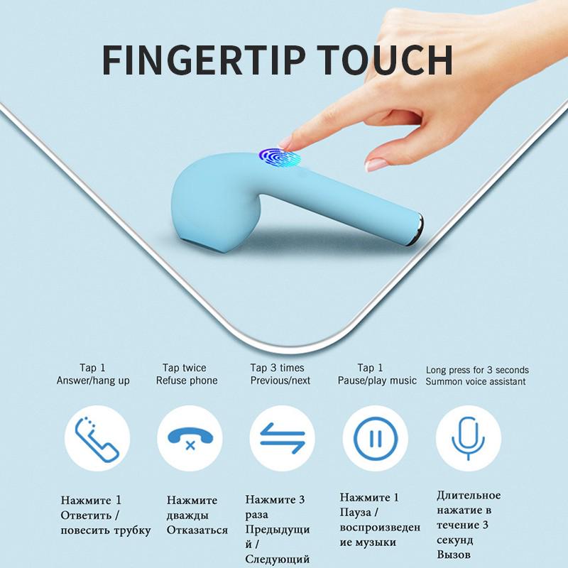Wireless Bluetooth Earphones Macaron Colorful Mini Touch Control Earbuds InPods12 for IPhone Huawei Android Phone
