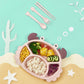 Children's Dinner Plate Set Cute Cartoon Baby Tableware Shatter-resistant Learning To Eat Bowl Kindergarten Complementary Food Grid Plate