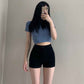 Ultra-short Bag Hip High Waist A-line Denim Shorts Women's Summer Thin Buttocks Sexy Girl