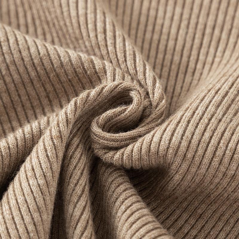 Autumn Winter New Style Half High Neck Knit Sweater with Wooden Ears Long-sleeved Pullover Slim-fit Lace-neck Sweater Women's Bottoming Shirt