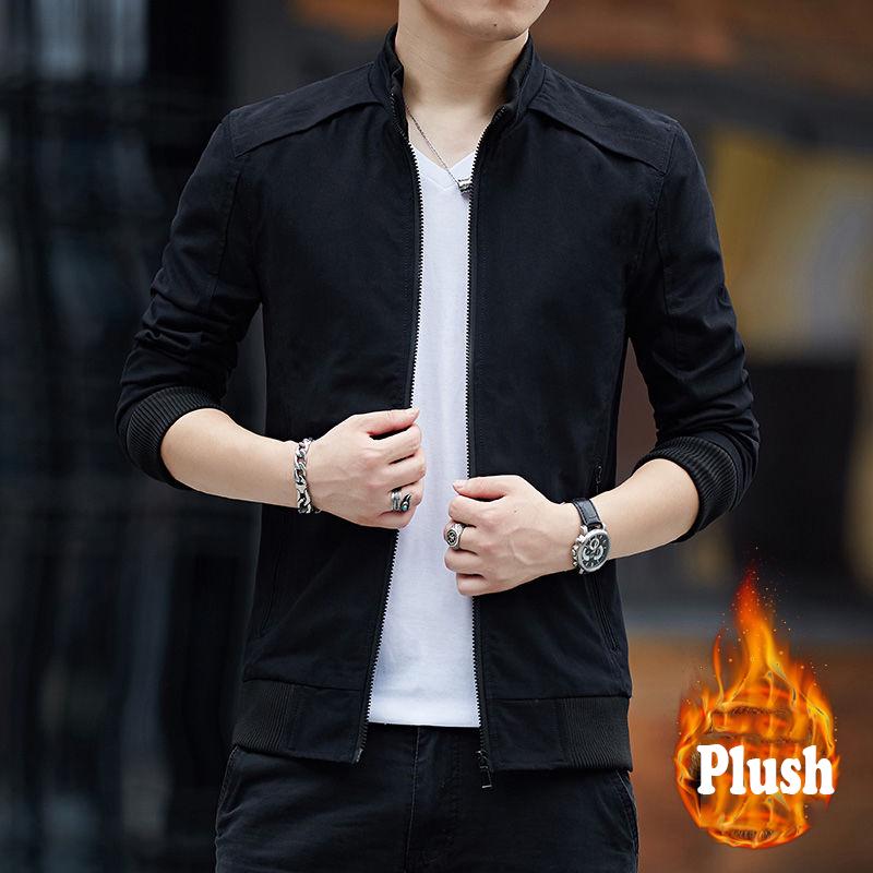 Mens Jackets Autumn Casual Coats Solid Color Mens Sportswear Slim Jackets Male Bomber Jackets 4XL