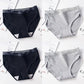 4-pack Women's Pure Cotton Girl Student Underwear Antibacterial Sexy and Charming Lace Mid-waist Plus Size Panties Korean Style Cute Panties