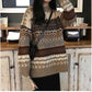 Hong Kong Wind Winter Pullover Sweater Women Loose Loose Lazy Round Neck Long Sleeve Bottoming Shirt